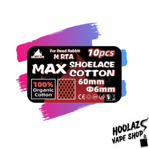 hellpvape for dead rabbit shoelace cotton. Hellvape Max Shoelace Cotton 10pcs/pack