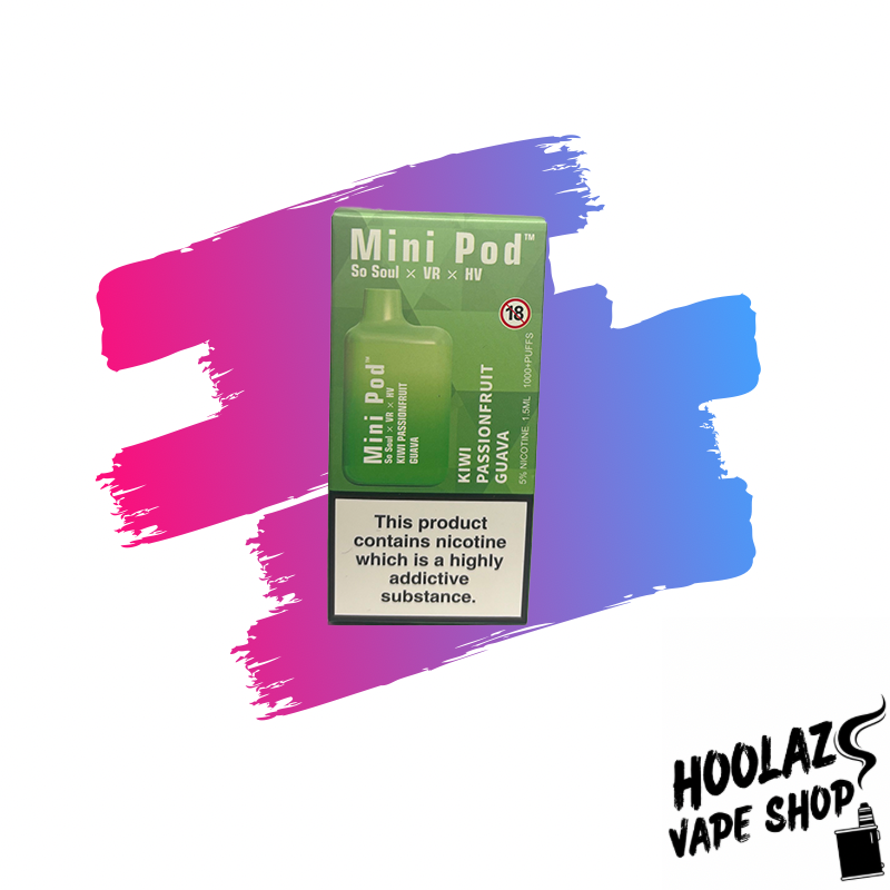 kiwi passionfruit. Mini pod Disposable - Kiwi Passionfruit Guava (1000 puffs)